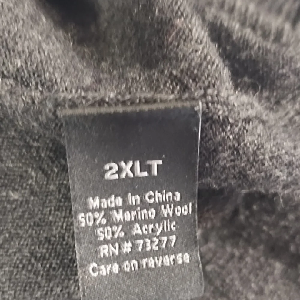Charcoal Black 1/4 Zip-Up Light weight Sweater Tall